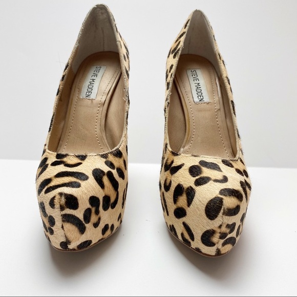 Steve Madden DejaVu leopard pony platform pumps pinup rockabilly - Picture 3 of 7